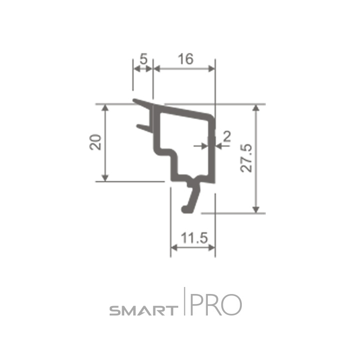 Штапик стандартный 16 мм на стеклопакет 24мм в Костанае